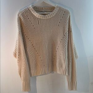American Eagle Outfitters Cream Knit Sweater